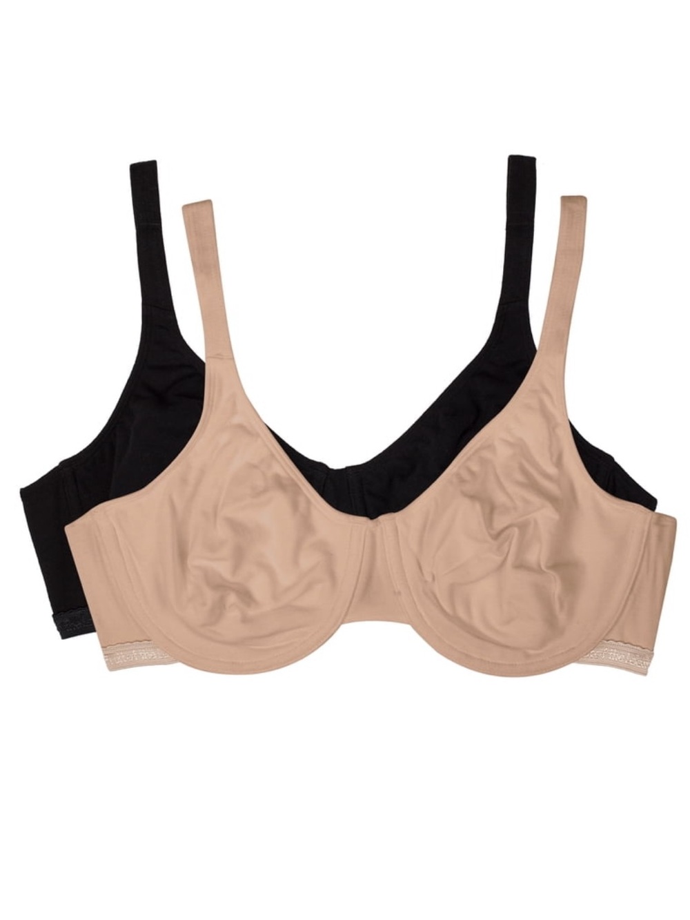 Fruit of the Loom beyondsoft smooth underwire 2-pack bras 38C